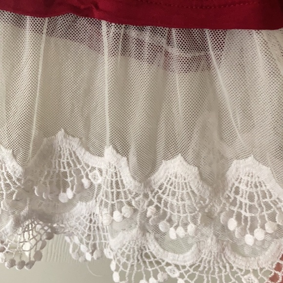 Maroon Top with Lace - Picture 2 of 5